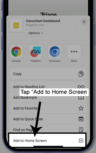 Share menu